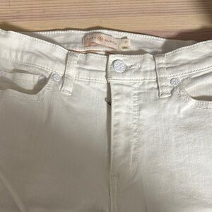 Tory Burch Off-White Denim Pants